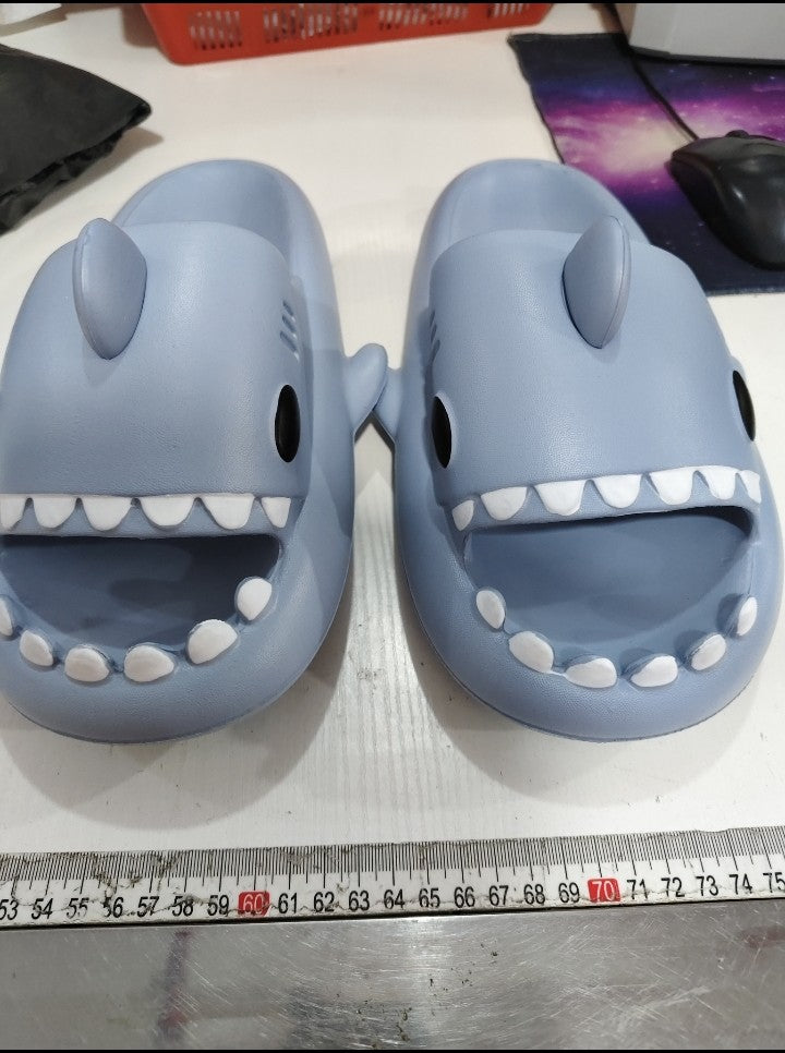 Cartoon Shark Slippers Funny Cutes Soft Slipper Indoor Outdoor  Shoes For Women Men Couples