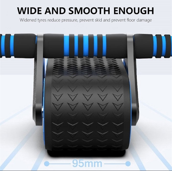 Double Wheel Abdominal Exerciser Women Men Automatic Rebound Ab Wheel Roller Waist Trainer Gym Sports Home Exercise Devices