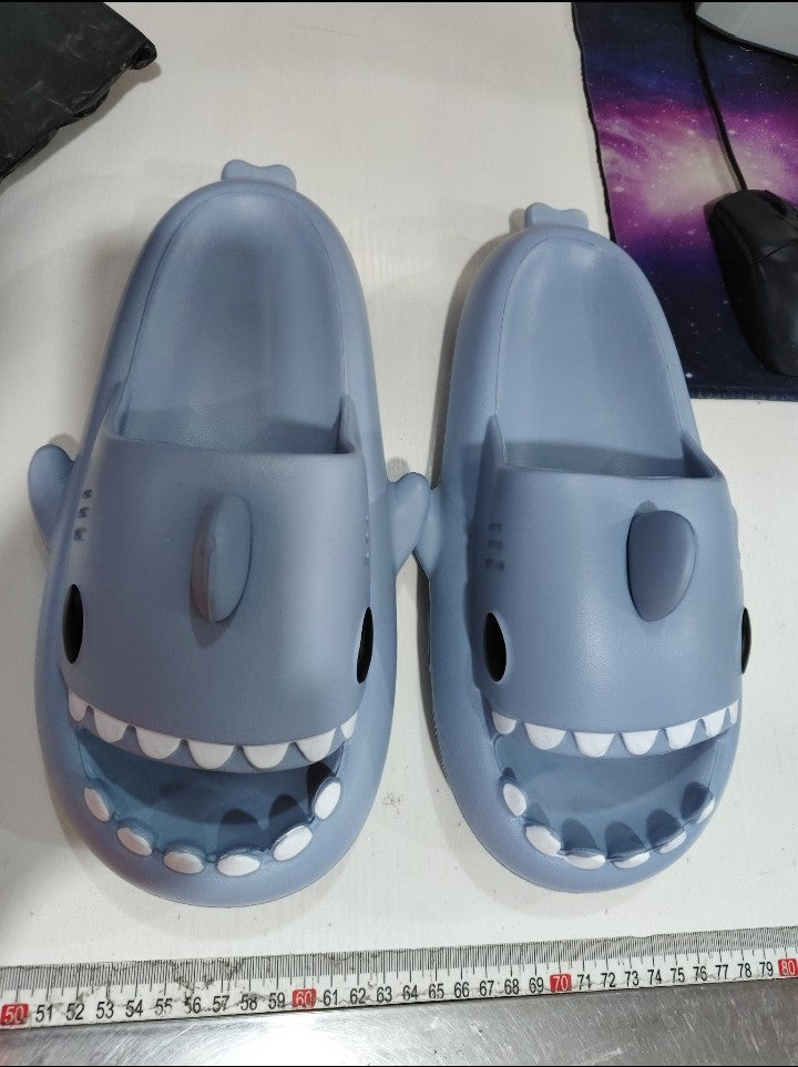 Cartoon Shark Slippers Funny Cutes Soft Slipper Indoor Outdoor  Shoes For Women Men Couples