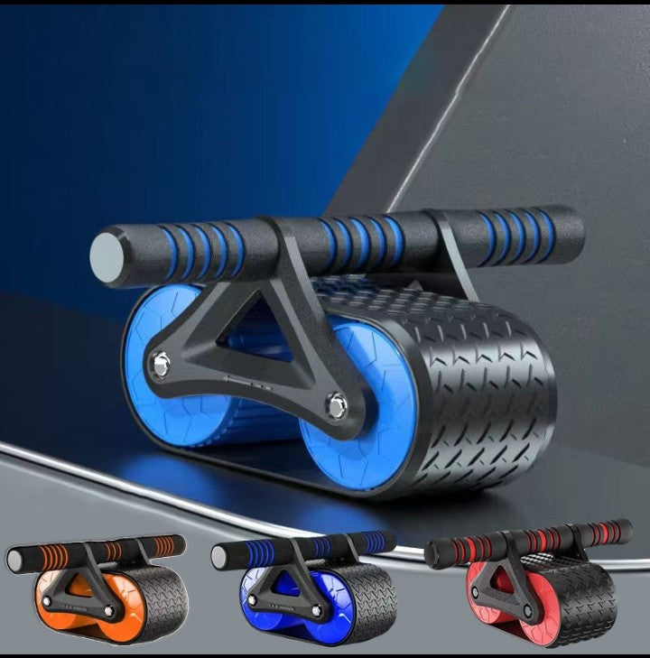 Double Wheel Abdominal Exerciser Women Men Automatic Rebound Ab Wheel Roller Waist Trainer Gym Sports Home Exercise Devices