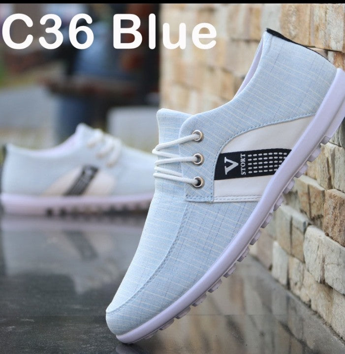 Men'S Soft-Soled Canvas Shoes, Sports And Leisure Old Beijing Cloth Shoes, Peas Shoes