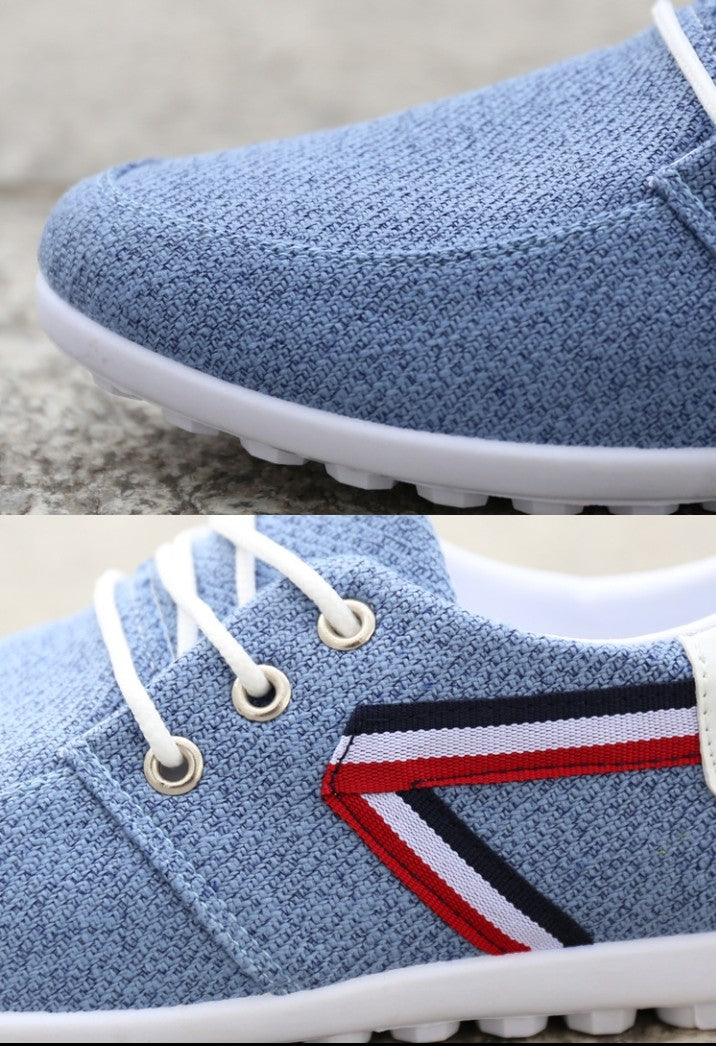 Men'S Soft-Soled Canvas Shoes, Sports And Leisure Old Beijing Cloth Shoes, Peas Shoes